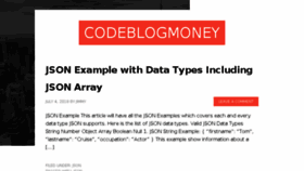 What Codeblogmoney.com website looked like in 2018 (5 years ago)