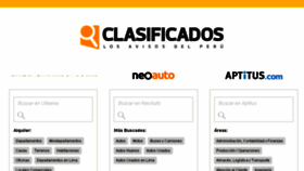 What Clasificados.pe website looked like in 2018 (5 years ago)