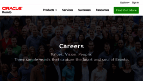 What Careers.bronto.com website looked like in 2018 (5 years ago)