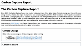 What Carboncapturereport.org website looked like in 2018 (5 years ago)