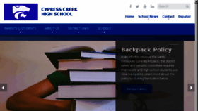 What Cycreek.cfisd.net website looked like in 2018 (5 years ago)