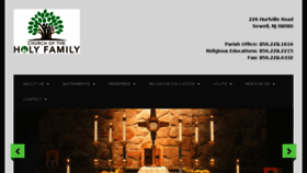What Churchoftheholyfamily.org website looked like in 2018 (5 years ago)