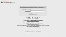 What Correo.uh.cu website looked like in 2018 (5 years ago)