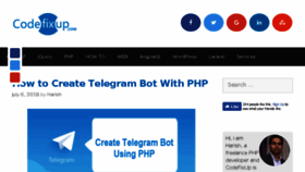 What Codefixup.com website looked like in 2018 (6 years ago)