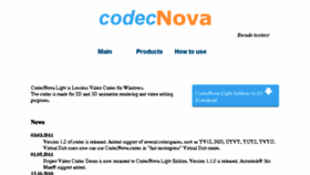 What Codecnova.com website looked like in 2018 (5 years ago)