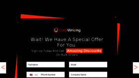 What Corpwriting.com website looked like in 2018 (5 years ago)