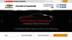 What Chevroletoffayetteville.com website looked like in 2018 (5 years ago)
