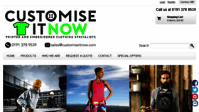 What Customiseitnow.co.uk website looked like in 2018 (5 years ago)