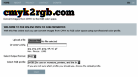 What Cmyk2rgb.com website looked like in 2018 (5 years ago)