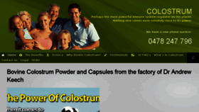 What Colostrumshop.com.au website looked like in 2018 (5 years ago)