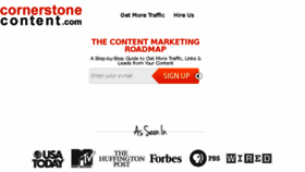 What Cornerstonecontent.com website looked like in 2018 (5 years ago)