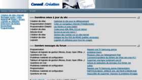 What Conseil-creation.com website looked like in 2018 (5 years ago)