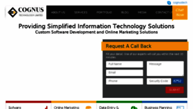 What Cognustechnology.com website looked like in 2018 (5 years ago)