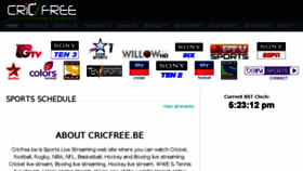What Cricfree.be website looked like in 2018 (5 years ago)