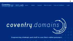 What Coventry.domains website looked like in 2018 (5 years ago)