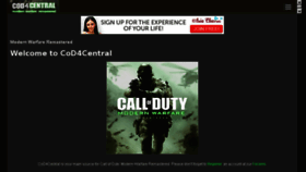 What Cod4central.com website looked like in 2018 (5 years ago)