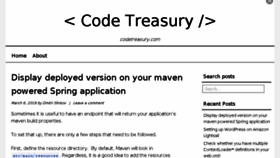 What Codetreasury.com website looked like in 2018 (5 years ago)