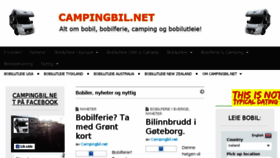 What Campingbil.net website looked like in 2018 (5 years ago)