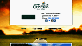 What Cimarronegolf.com website looked like in 2018 (7 years ago)