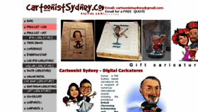 What Cartoonistsydney.com.au website looked like in 2018 (5 years ago)