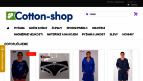What Cotton-shop.cz website looked like in 2018 (5 years ago)