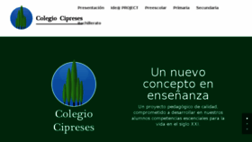 What Colegiocipreses.com website looked like in 2018 (5 years ago)