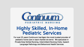 What Continuum-nursing.com website looked like in 2018 (5 years ago)