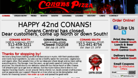 What Conanspizza.com website looked like in 2018 (5 years ago)
