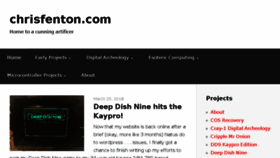 What Chrisfenton.com website looked like in 2018 (5 years ago)