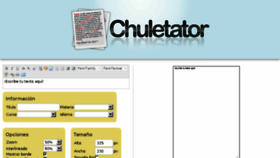 What Chuletator.net website looked like in 2018 (5 years ago)