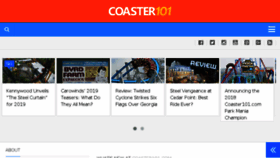 What Coaster101.com website looked like in 2018 (5 years ago)