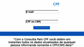 What Consultapelocpf.com.br website looked like in 2018 (5 years ago)