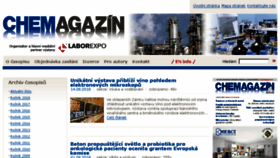 What Chemagazin.cz website looked like in 2018 (5 years ago)
