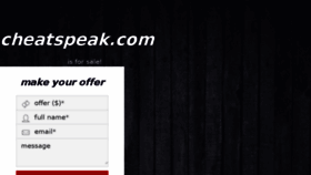 What Cheatspeak.com website looked like in 2018 (5 years ago)