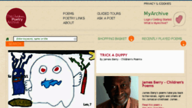 What Childrenspoetryarchive.org website looked like in 2018 (7 years ago)