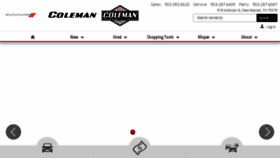 What Colemanmotorstexas.com website looked like in 2018 (5 years ago)