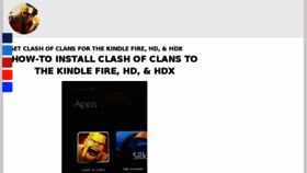 What Clashofclanskindlefire.com website looked like in 2018 (5 years ago)