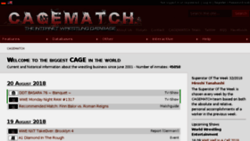 What Cagematch.de website looked like in 2018 (5 years ago)