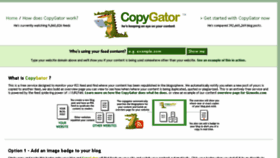 What Copygator.com website looked like in 2018 (5 years ago)