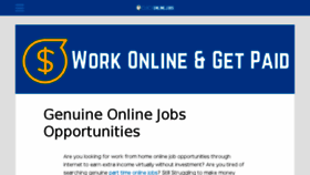 What Clickonlinejobs.com website looked like in 2018 (5 years ago)