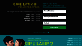 What Cinelatinofilmfestival.com.au website looked like in 2018 (5 years ago)