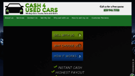 What Cash4usedcars.com website looked like in 2018 (5 years ago)
