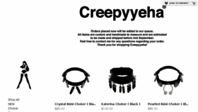 What Creepyyeha.storenvy.com website looked like in 2018 (7 years ago)