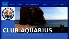 What Clubaquarius.ie website looked like in 2018 (5 years ago)