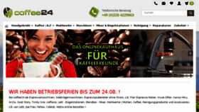 What Coffee24.de website looked like in 2018 (5 years ago)
