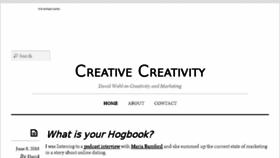What Creativecreativity.com website looked like in 2018 (5 years ago)