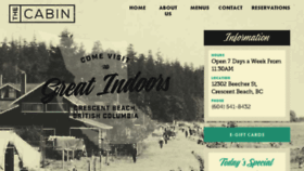 What Cabincrescentbeach.com website looked like in 2018 (5 years ago)