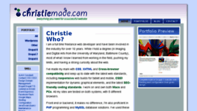 What Christiemade.com website looked like in 2018 (5 years ago)