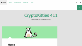 What Cryptokitties411.com website looked like in 2018 (5 years ago)