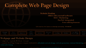 What Completewebpagedesign.com website looked like in 2018 (5 years ago)